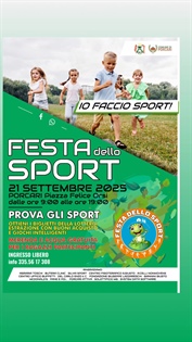 Festa dello Sport - 21 settembre 2025 - Comune di Porcari - Associazione "Happy Porcari"